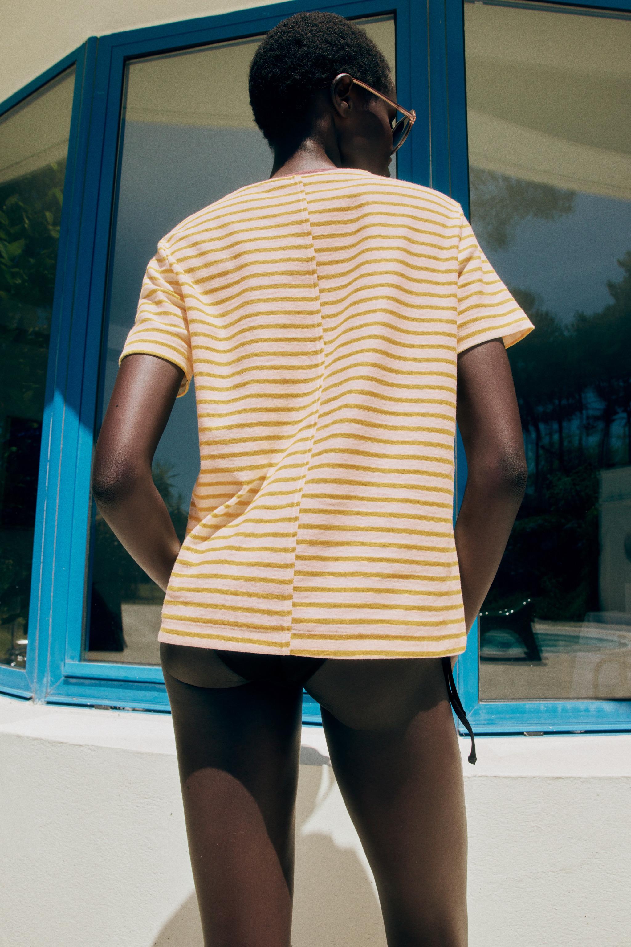 STRIPED SHORT SLEEVE T-SHIRT - thumbnail 4