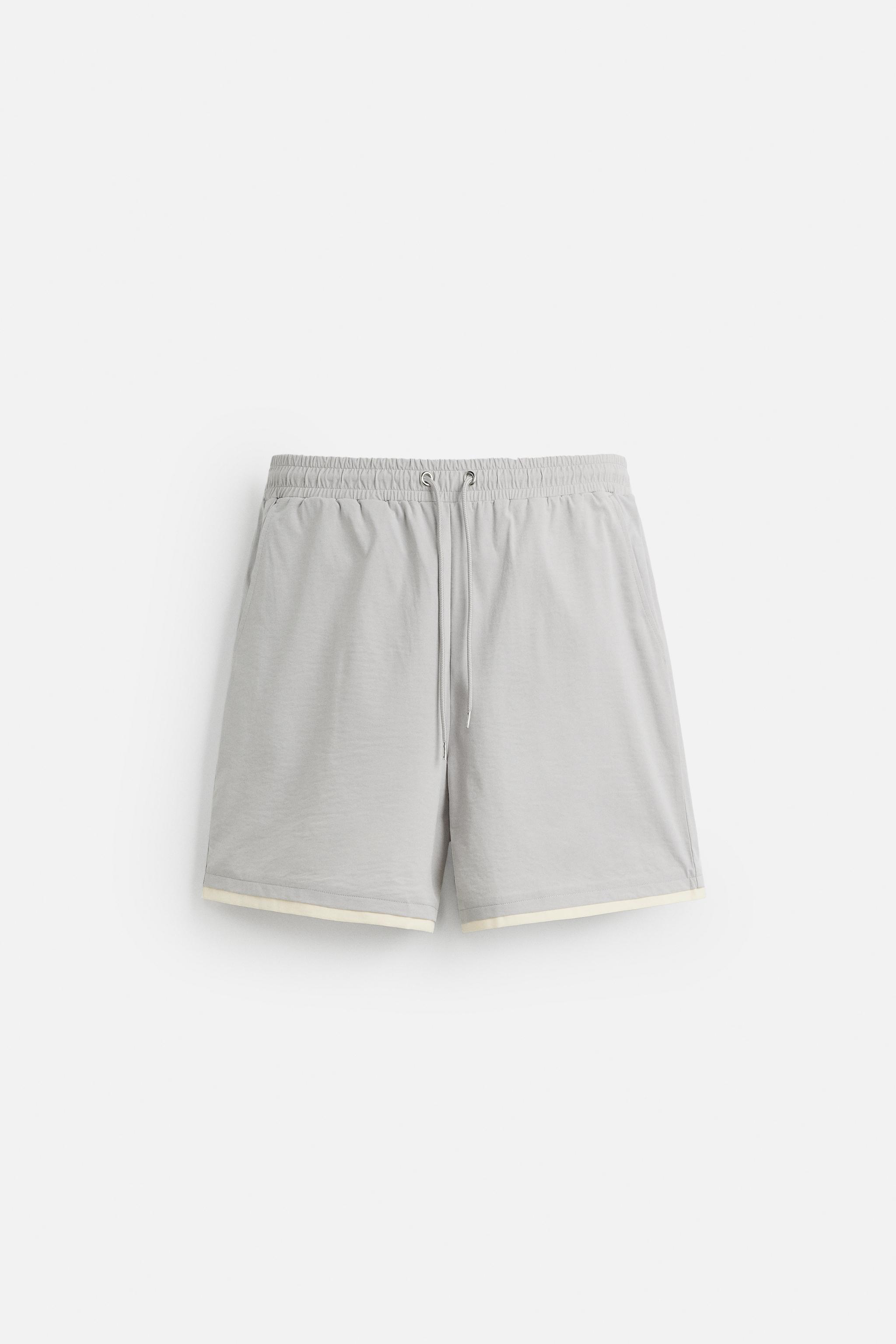 コントラストテクニカルショートパンツ - パールグレー | ZARA