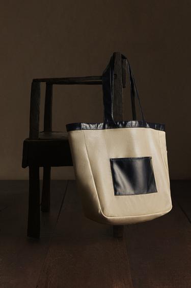 SAC FOURRE-TOUT EFFET VERNI HYDROFUGE - Blanc de Zara - Image 7