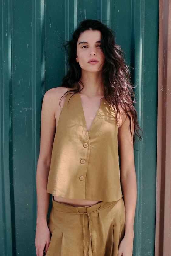 BUTTONED VEST from Zara - $45.90