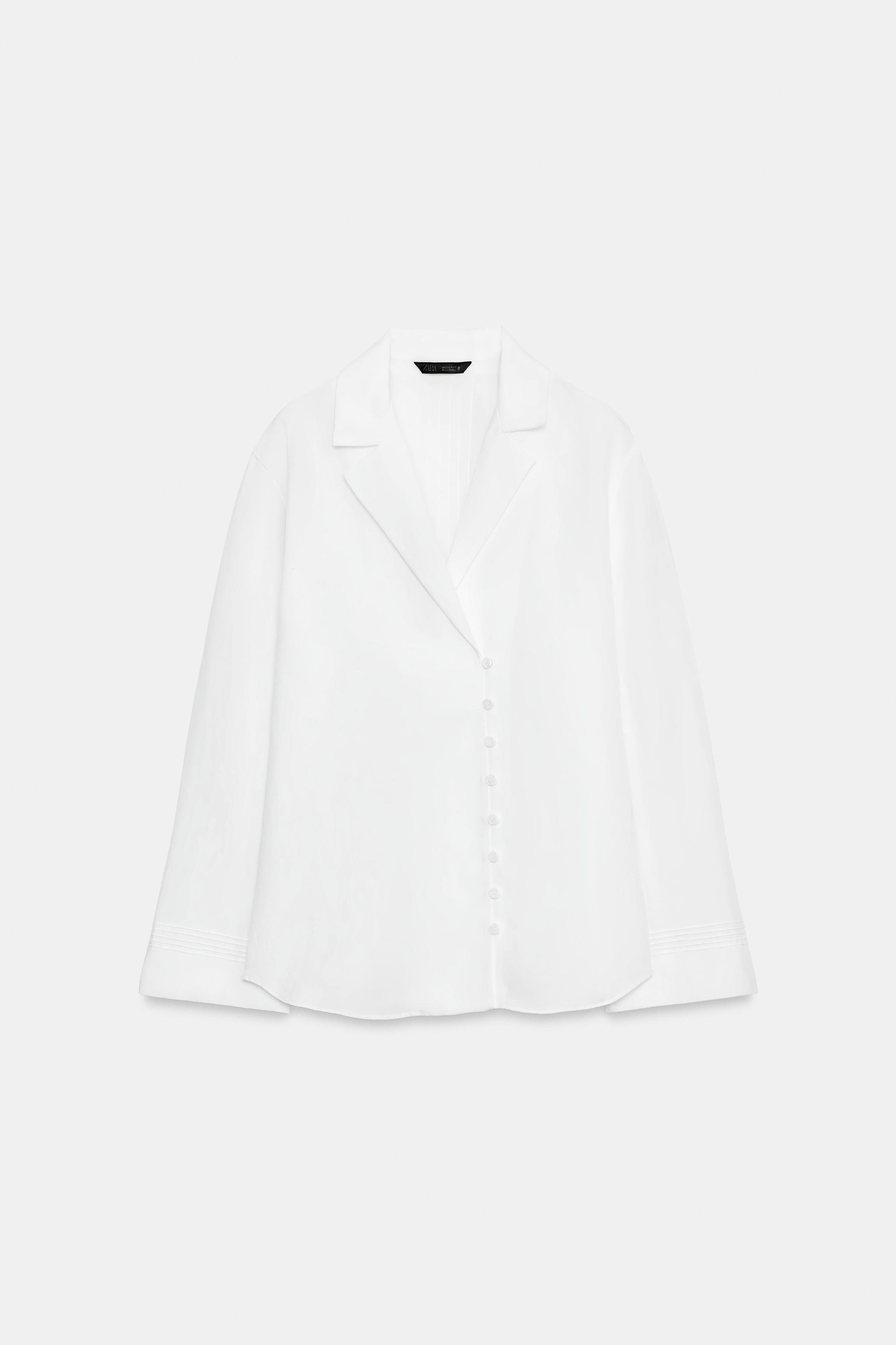 Женские рубашки Zara ZW COLLECTION BUTTON-UP SHIRT — фото 5