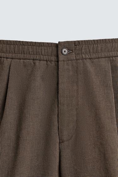 RELAXED FIT HOUNDSTOOTH SUIT TROUSERS - Brown by Zara - Image 8