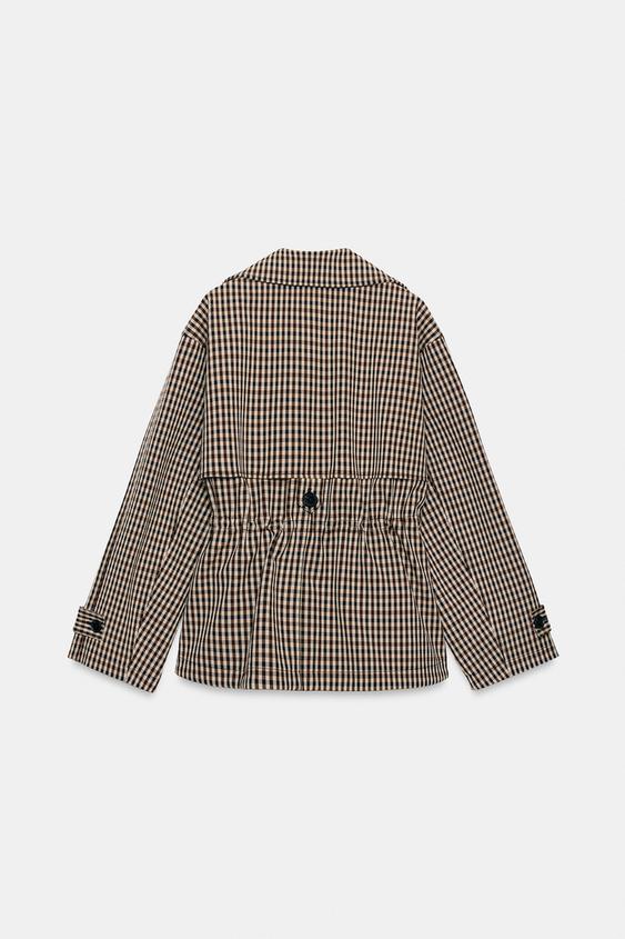 TRENCH CROISÉ CARREAUX - Beige de Zara - Image 6