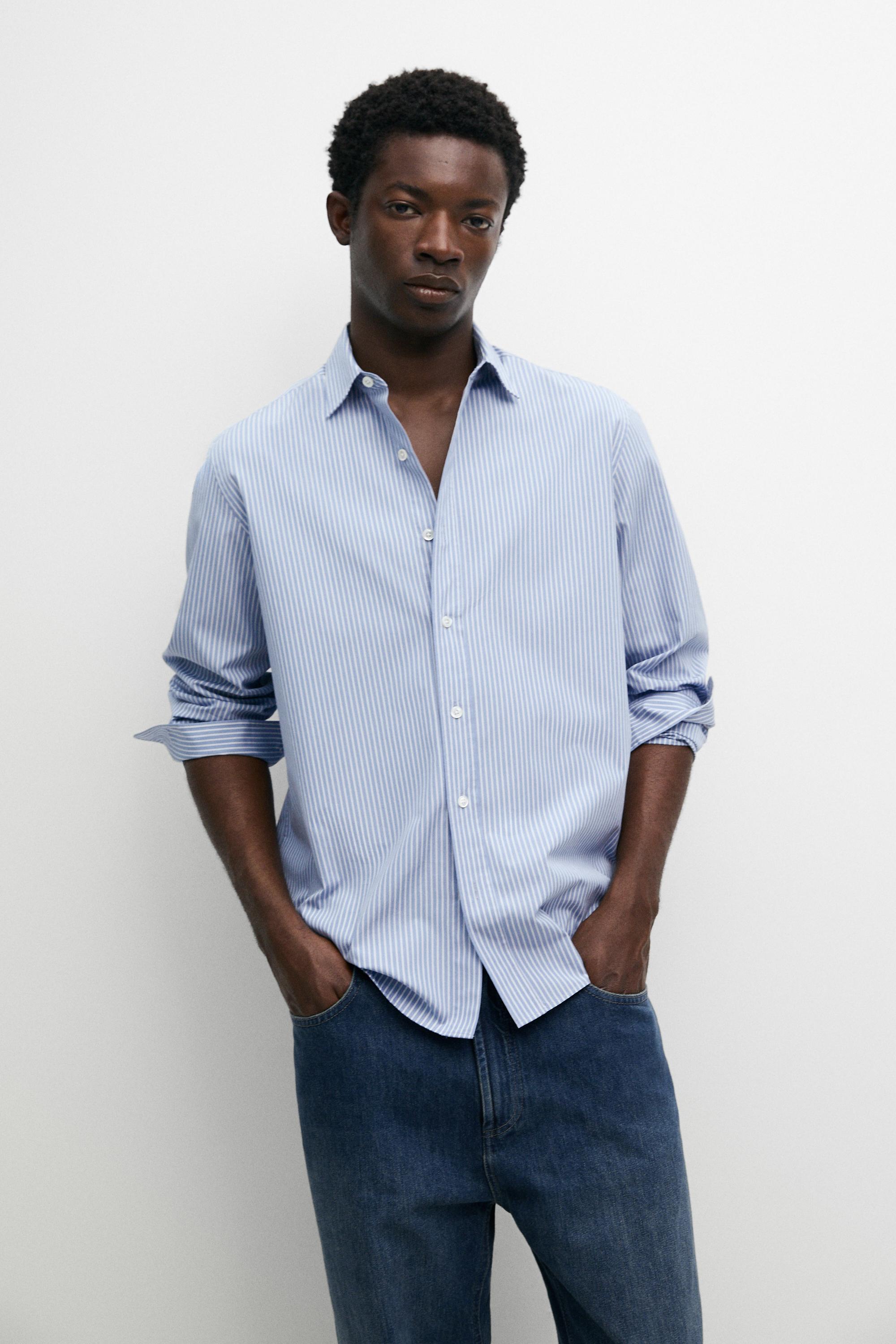 100% cotton poplin regular fit shirt