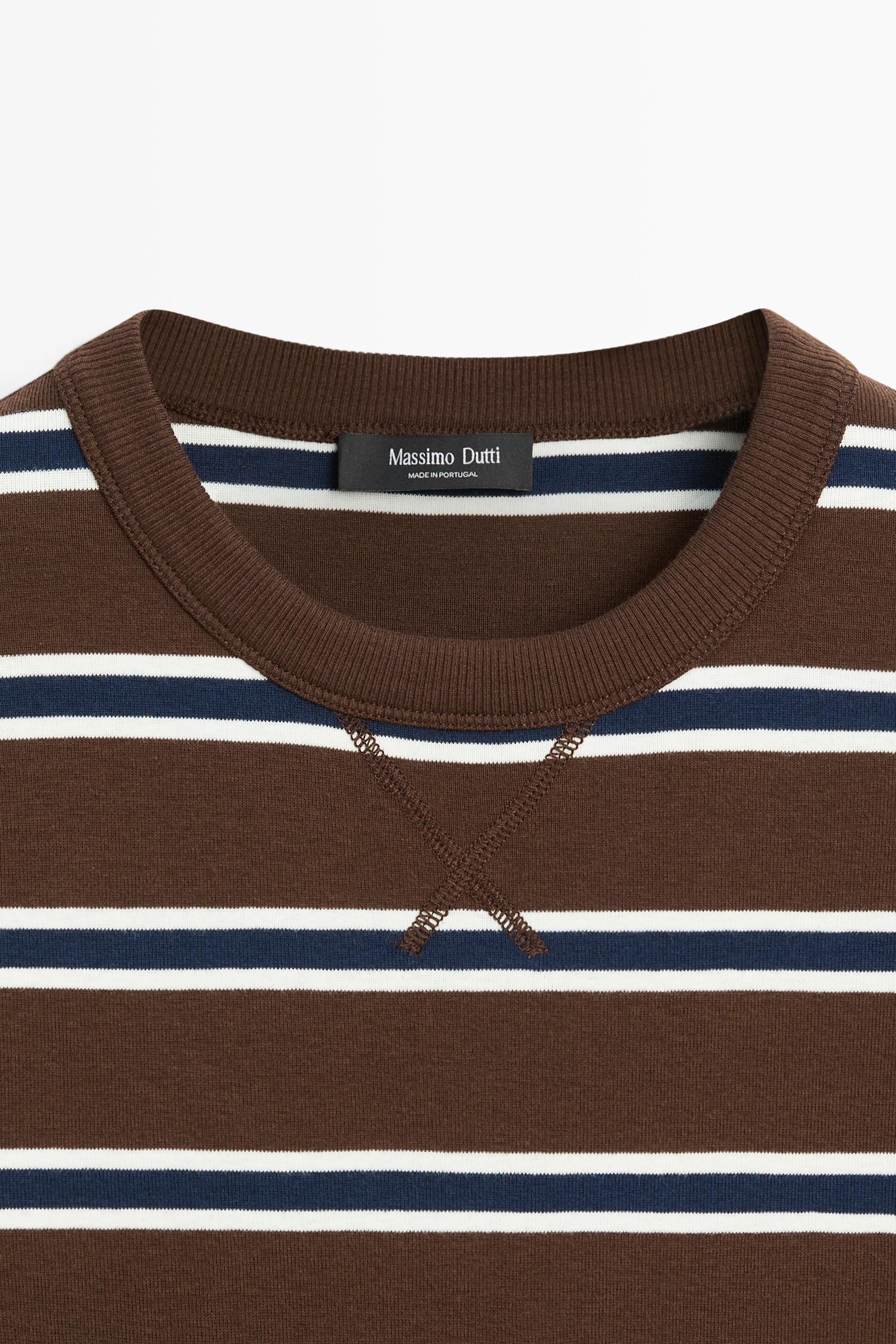 Striped interlock sweatshirt