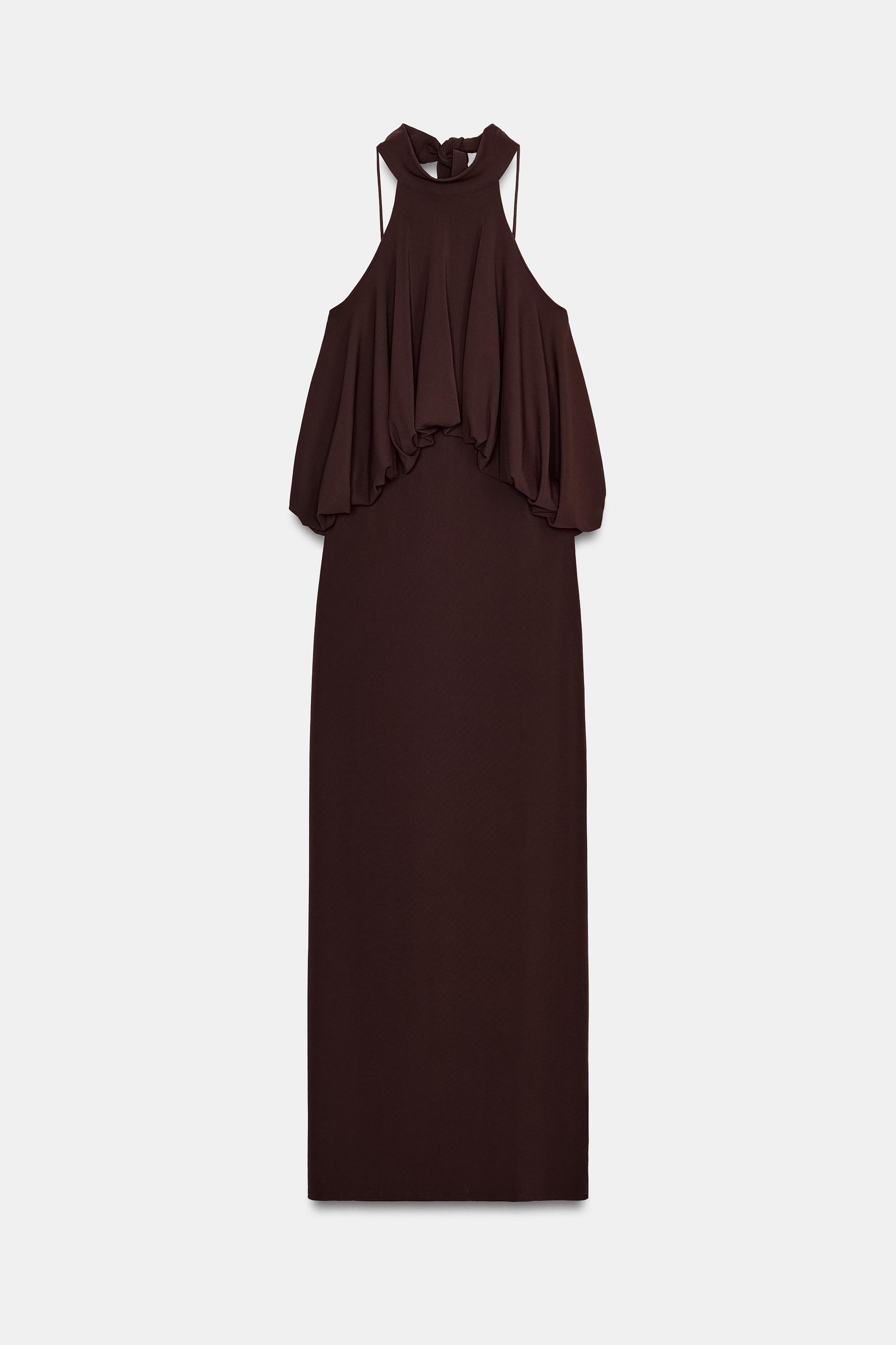 BALLOON HALTER DRESS