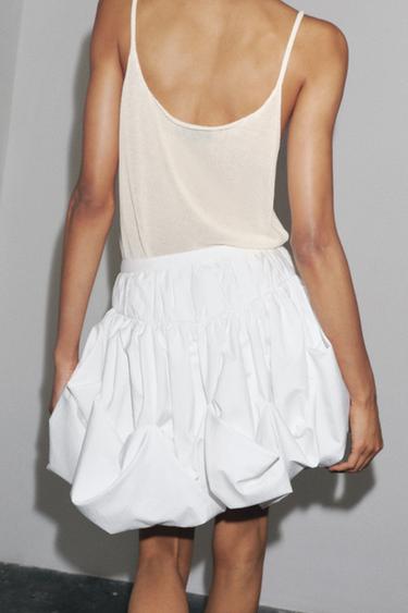 ZW COLLECTION BALLOON MINI SKIRT - White by Zara - Image 2