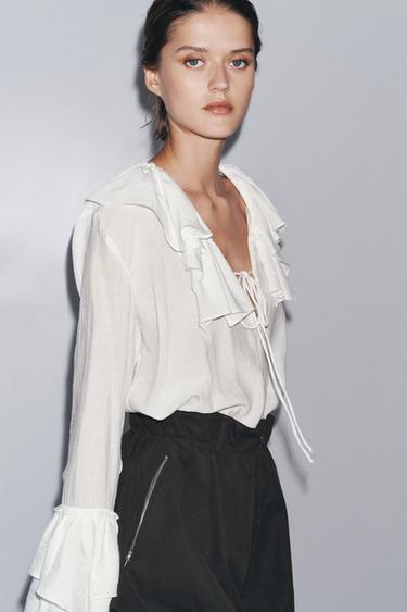 SHORTS BALLOON ZW COLLECTION - Chocolat de Zara - Image 2