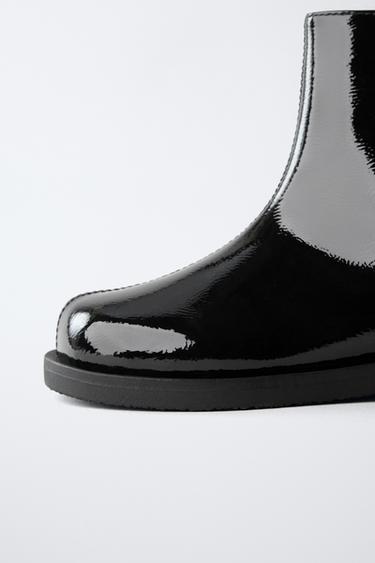 PATENT-FINISH BOOTS - Black by Zara - Image 5