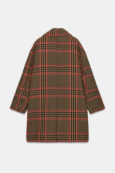 OVERSIZE CHECK COAT - Multicoloured by Zara - Image 7