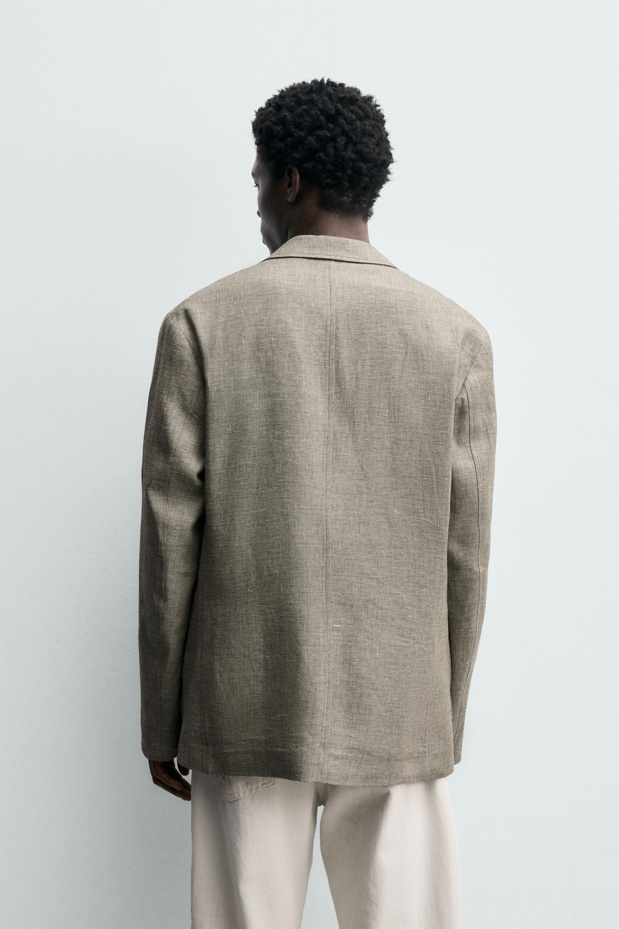 RELAXED FIT TEXTURED BLAZER