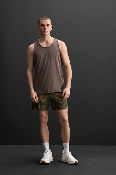 Zara TRAINING TANK TOP - Dark brown - Image 0