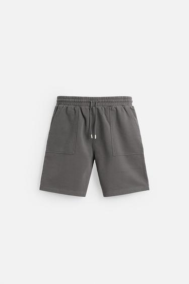 RELAXED FIT JOGGER BERMUDA SHORTS - Dark anthracite by Zara - Image 5