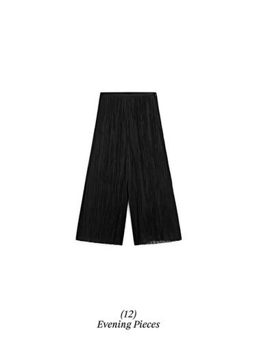 Zara Pleated wide-leg trousers - Black