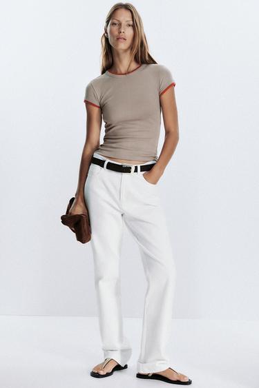 CAMISETA DOBLE - Visón de Zara