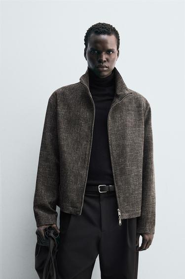 SOBRECAMISA RELAXED FIT ESTRUCTURA - Marrón de Zara