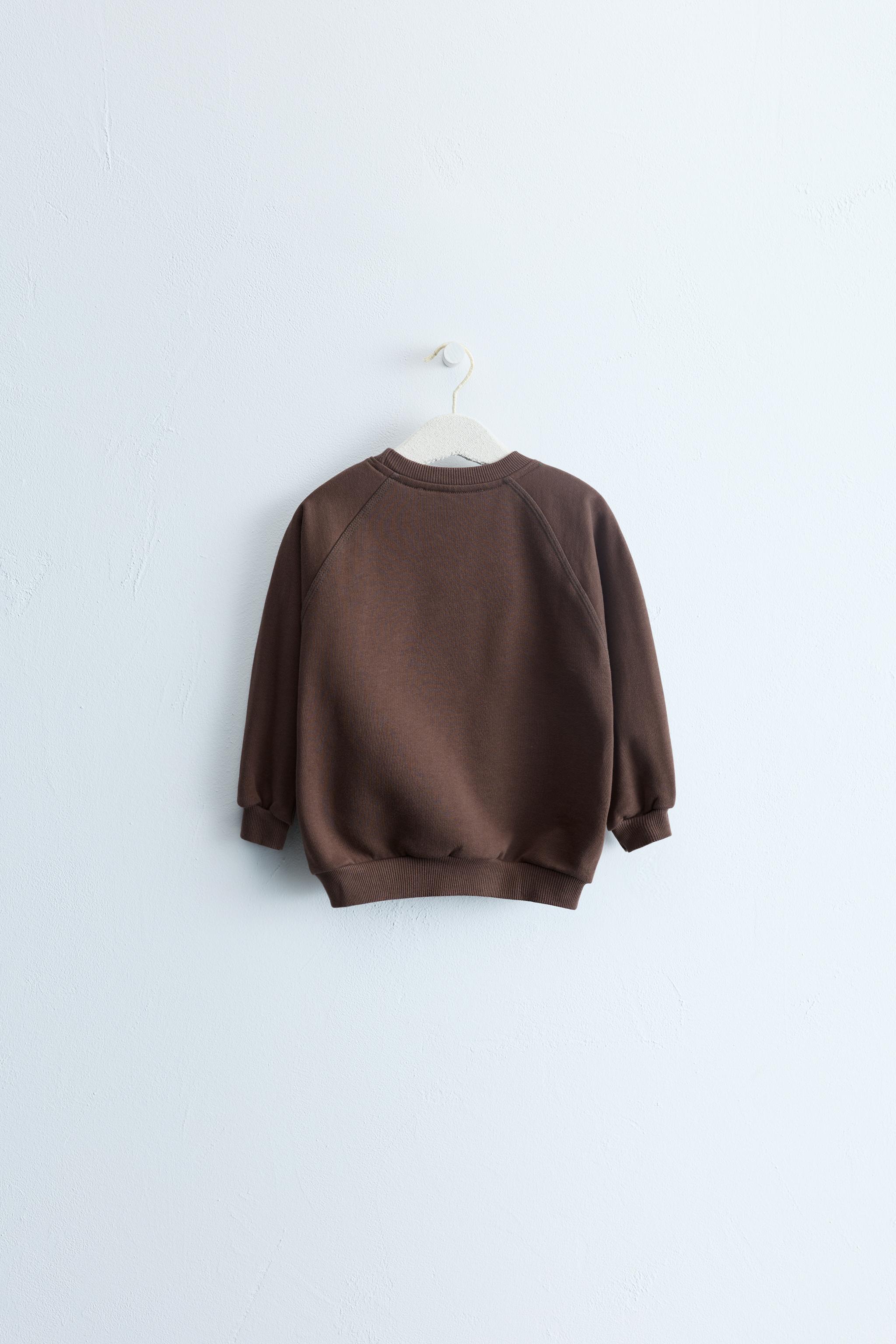 ZARA TIMELESS - PLAIN SWEATSHIRT — Brown