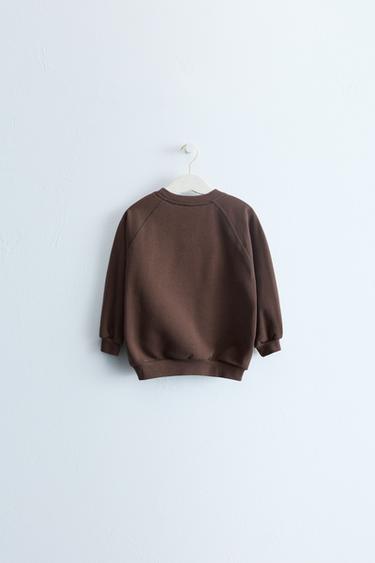 ZARA TIMELESS PLAIN SWEATSHIRT — Brown 2