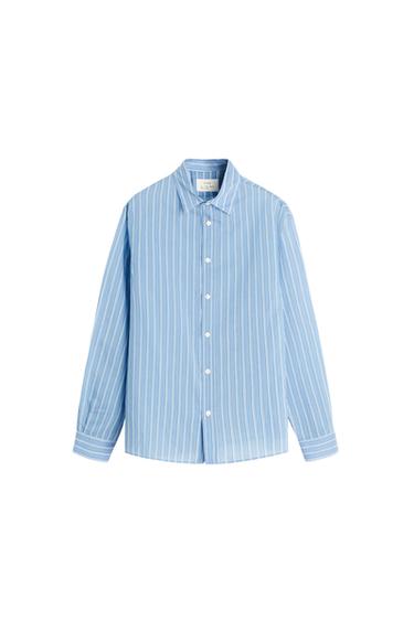 Zara SEMI-SHEER STRIPED SHIRT - Striped