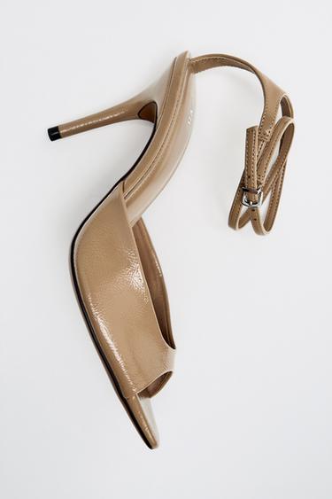 HIGH-HEEL SANDALS WITH ANKLE STRAP - Beige by Zara