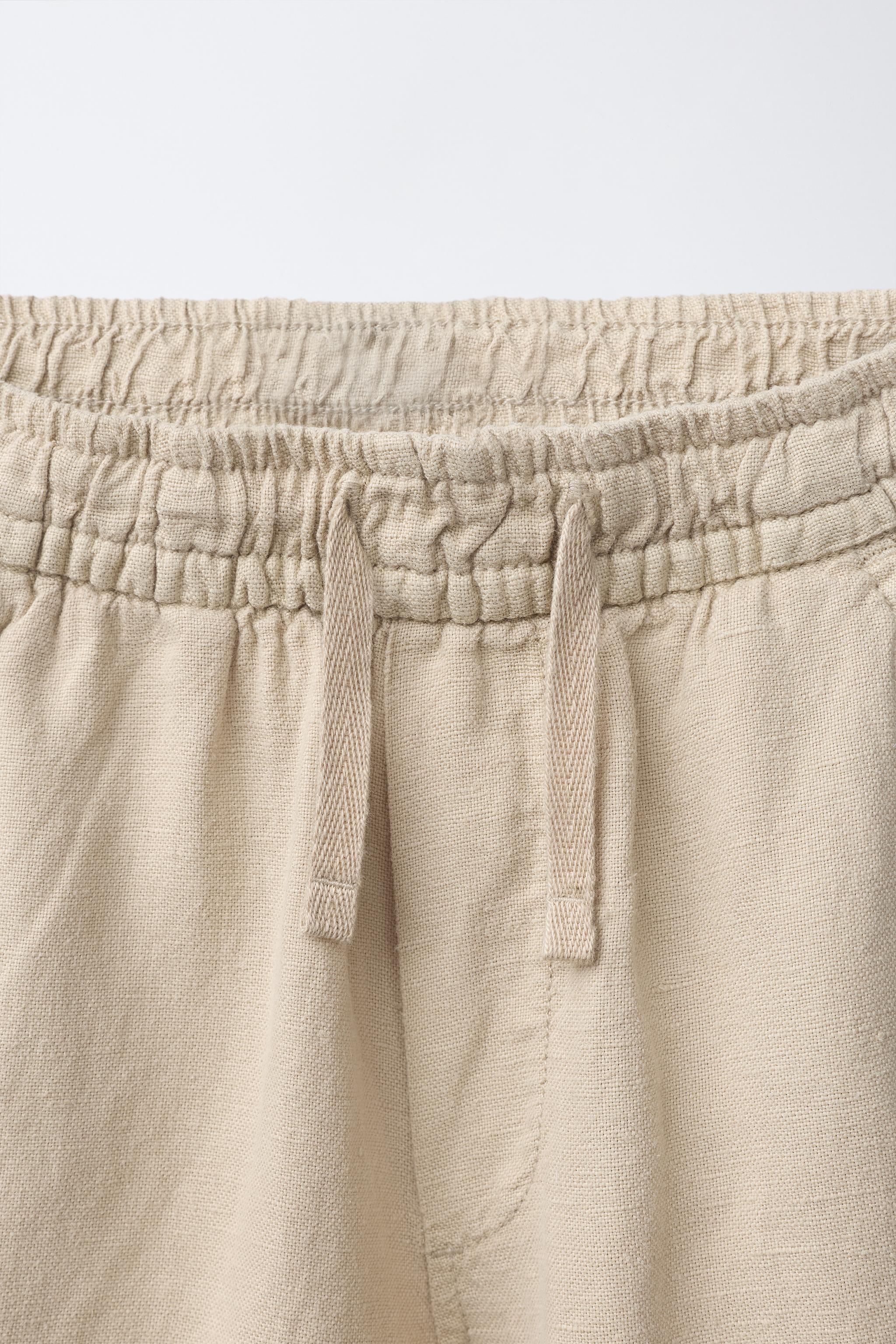 Детские шорты Zara FLOWY LINEN SHORTS — фото 3