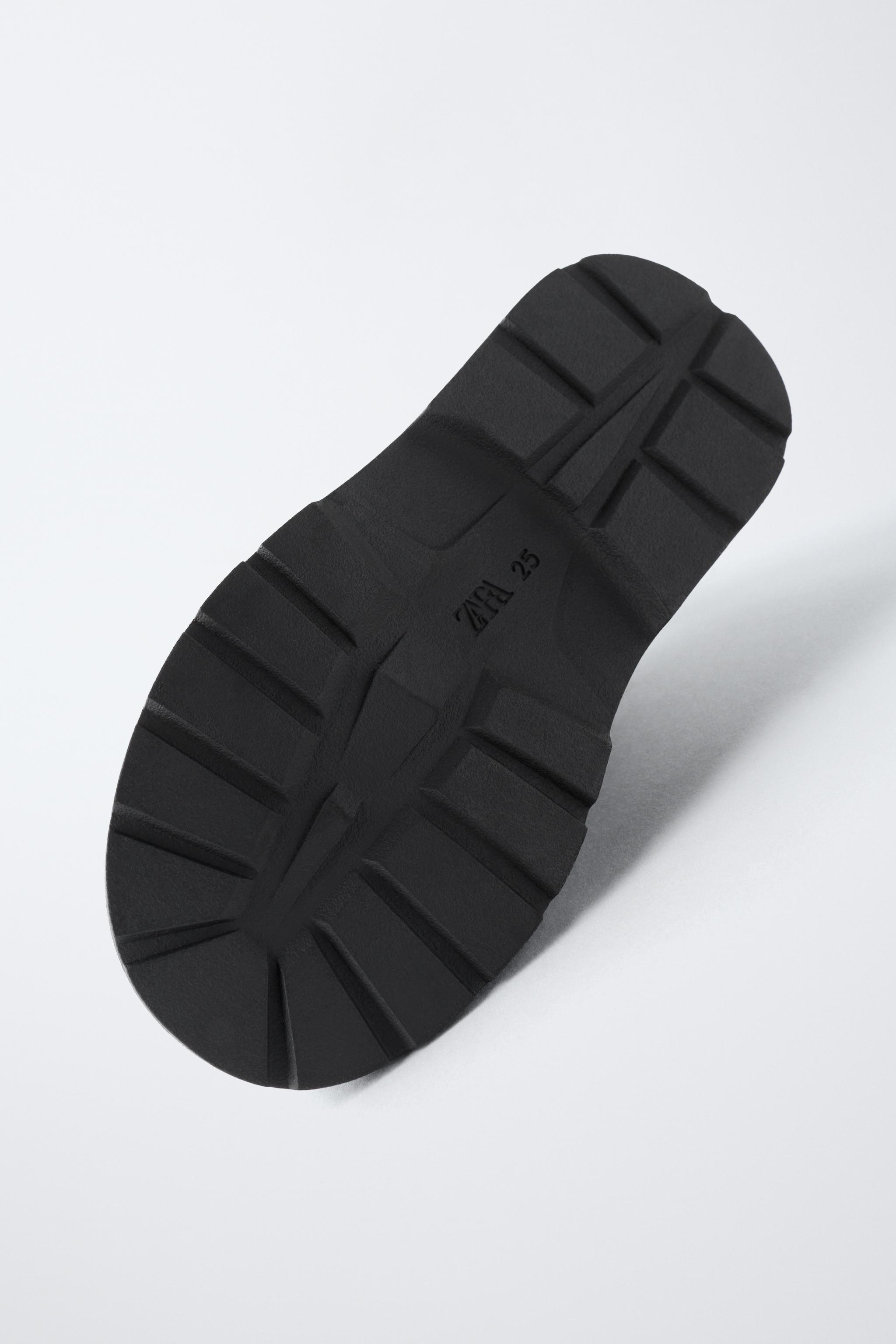 LACE-UP ANKLE BOOTS - Black | ZARA India