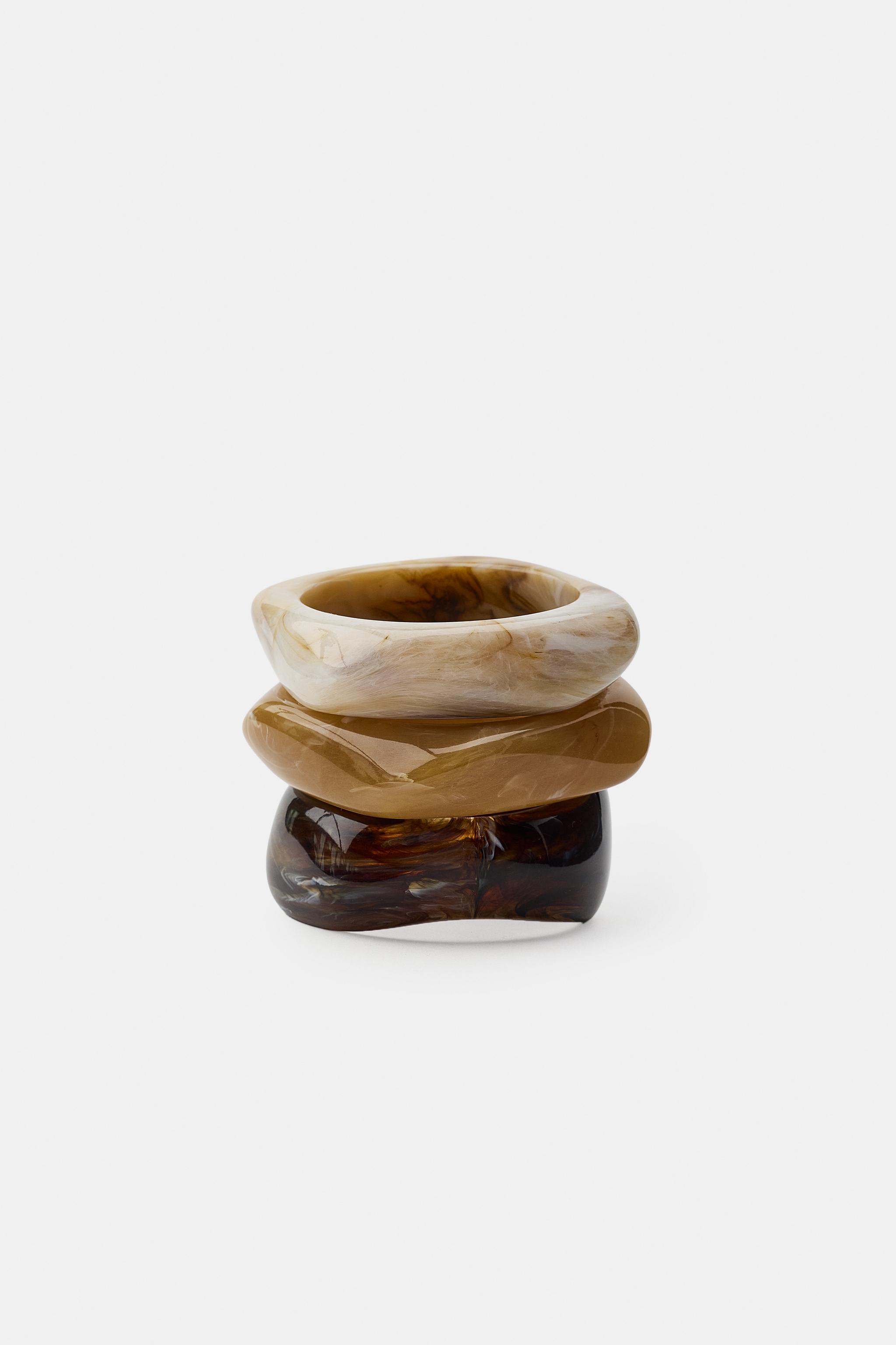 THREE-PACK OF RIGID BRACELETS — Ecru (alternate view)