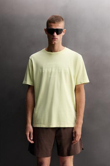 COTTON RUNNING T-SHIRT - Yellow by Zara