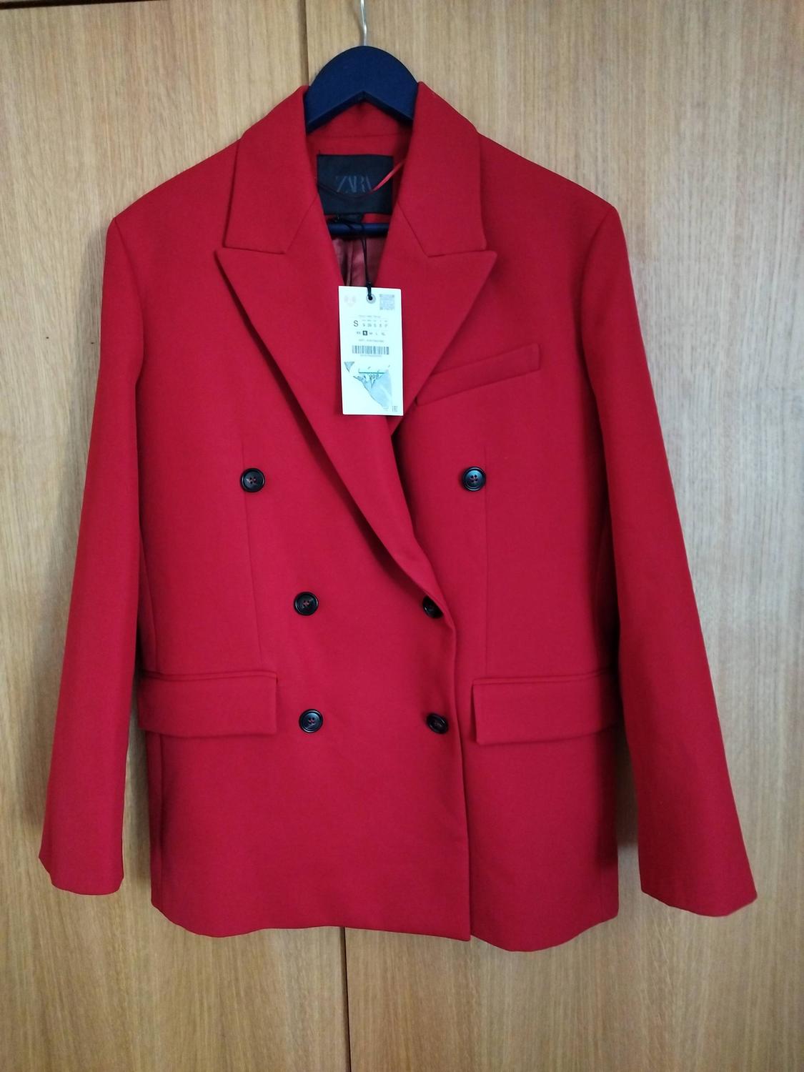 ZW COLLECTION DOUBLE-BREASTED STRAIGHT BLAZER - Image 3