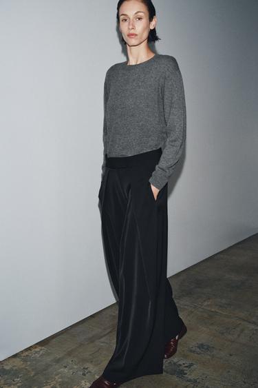 PANTALON À PLIS ZW COLLECTION - Noir de Zara - Image 2