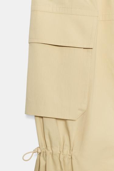 ZW COLLECTION CARGO MIDI SKIRT - Yellow by Zara - Image 8