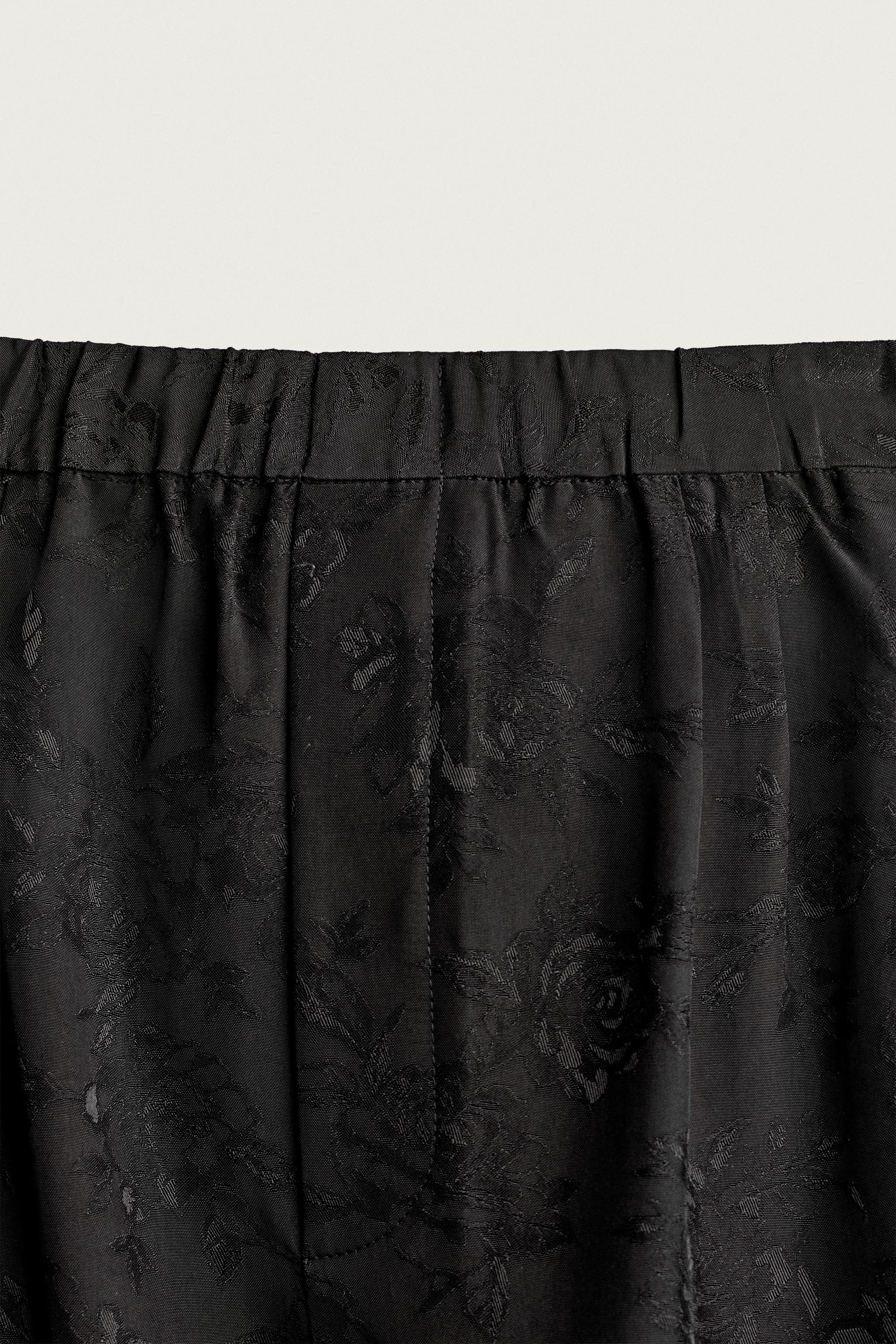 PANTALON FLUIDE JACQUARD FLORAL