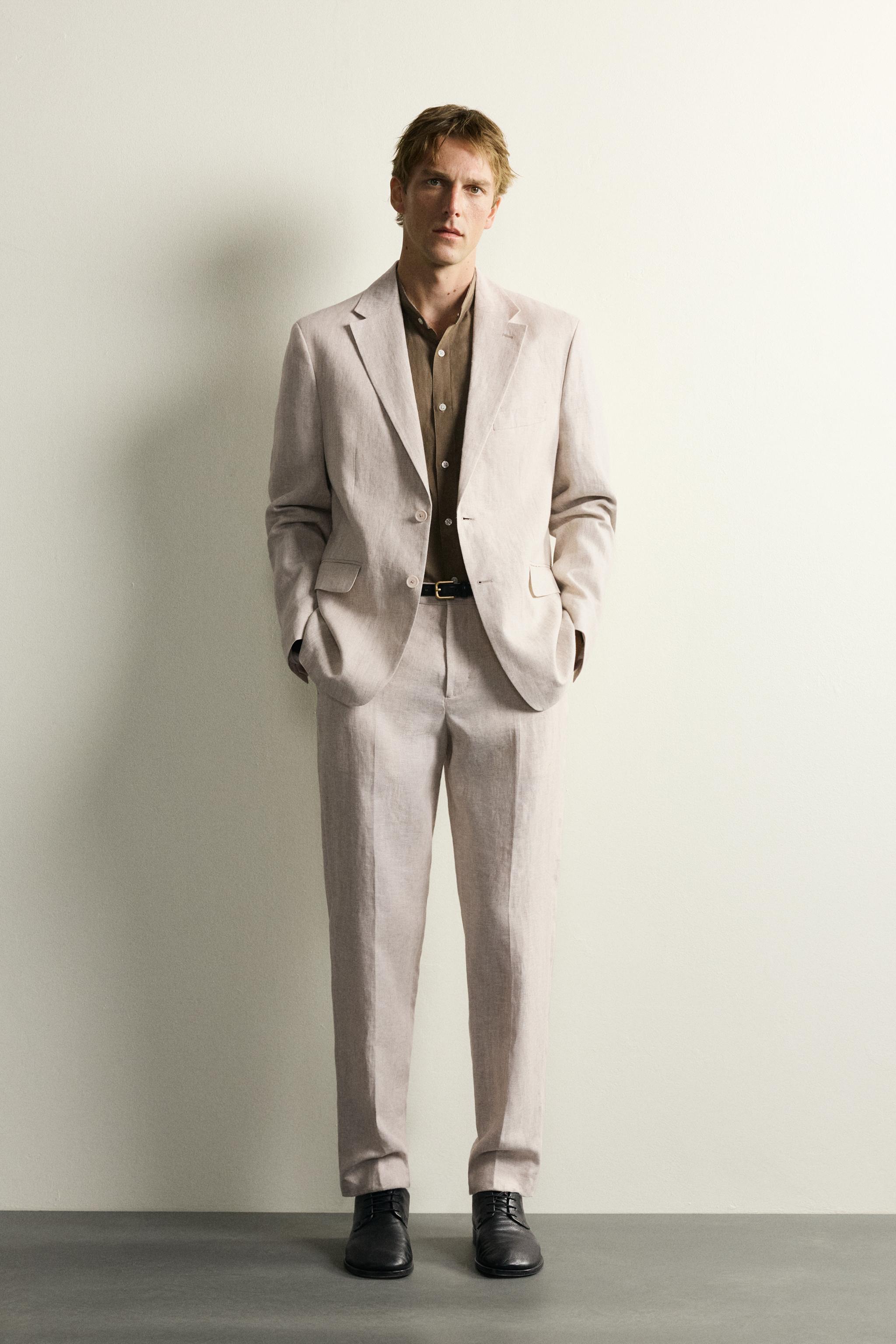 100% LINEN SUIT JACKET