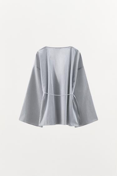 STRIPED KIMONO SHIRT - striped by Zara - Image 4
