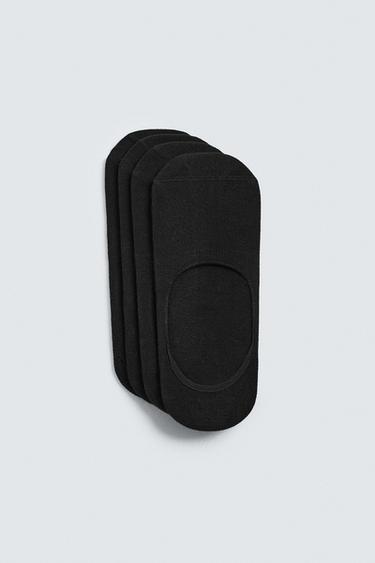 PACK OF 4 NO-SHOW SOCKS - Black by Zara