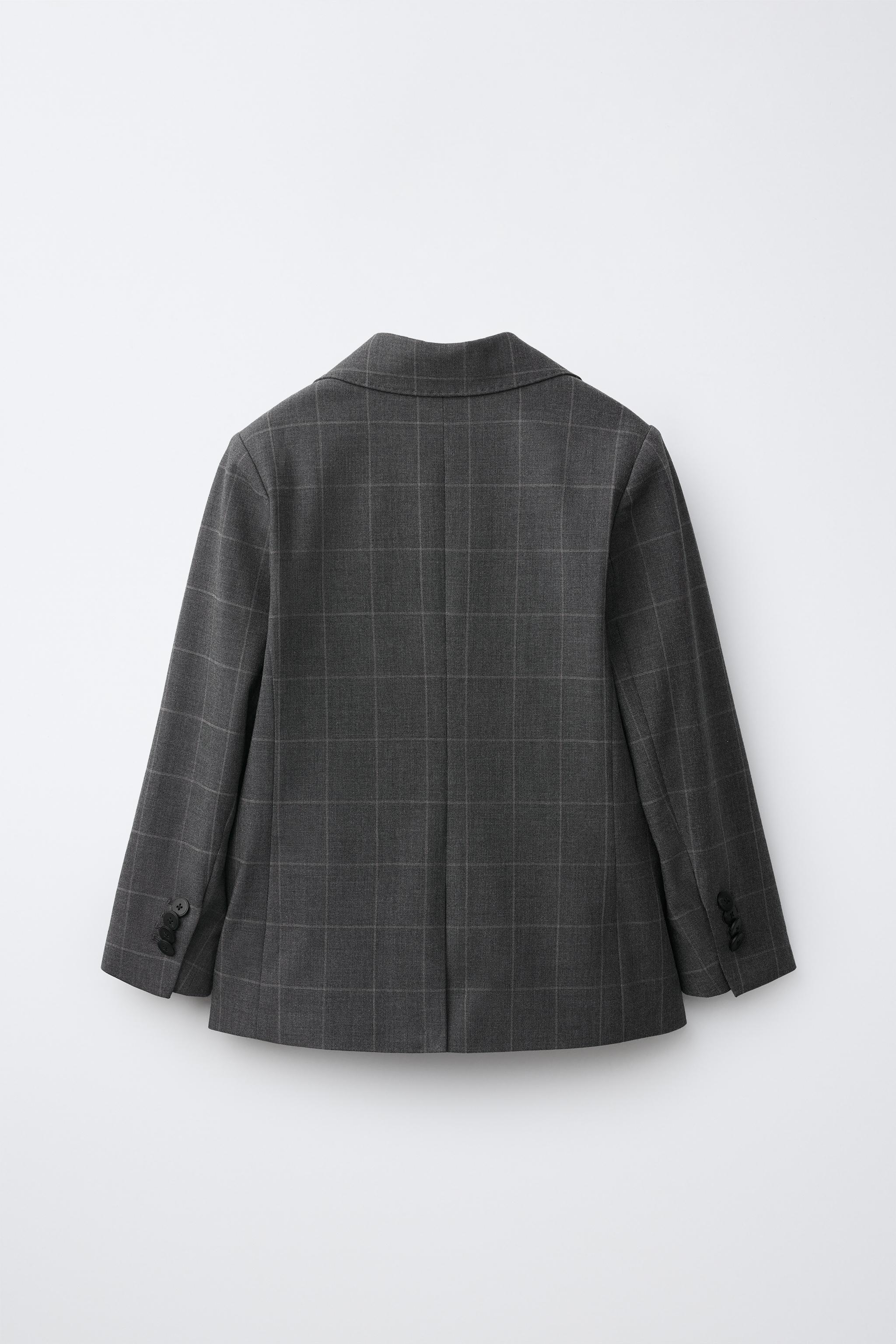 PLAIN SUIT JACKET — Gray