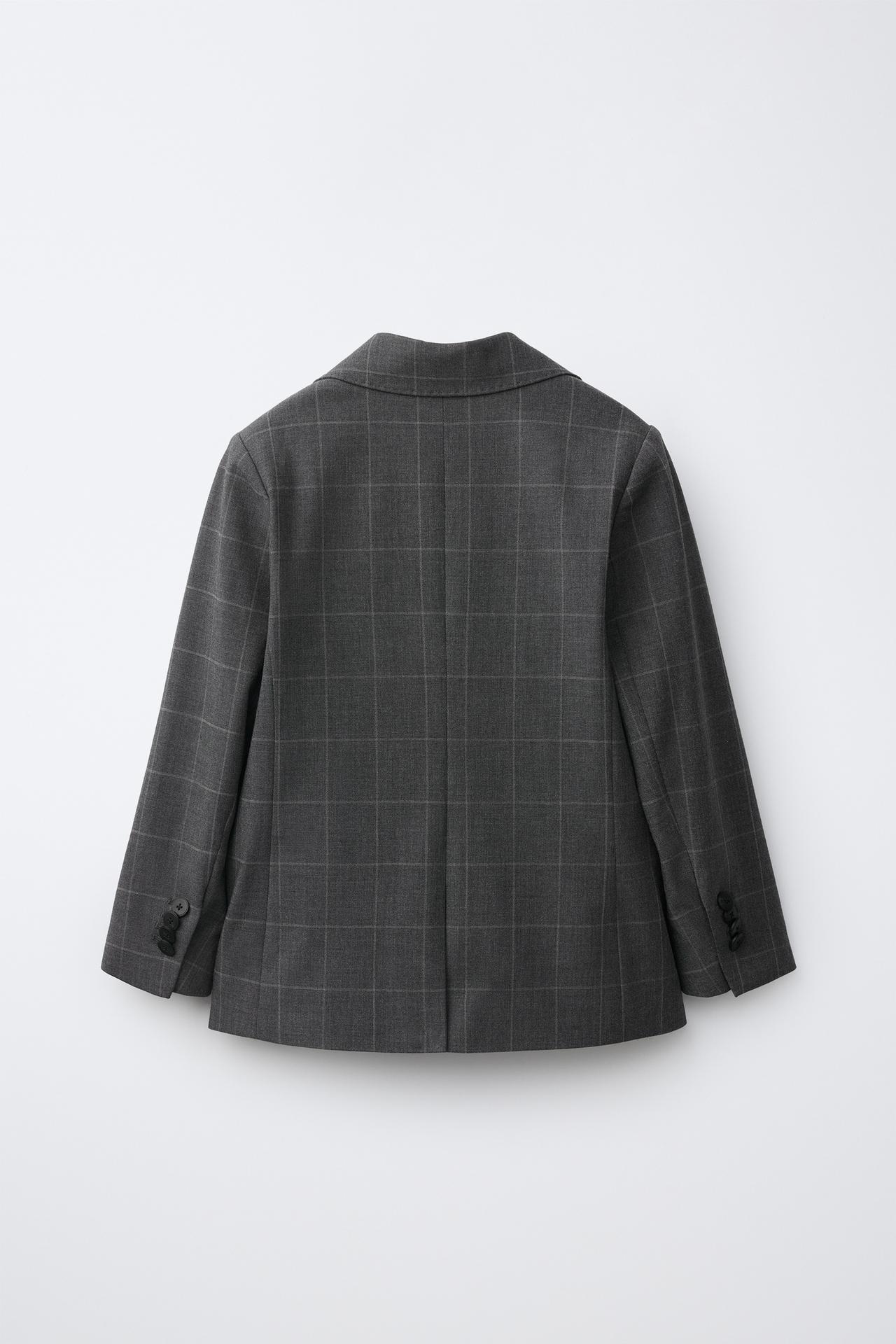 PLAIN SUIT JACKET — Gray