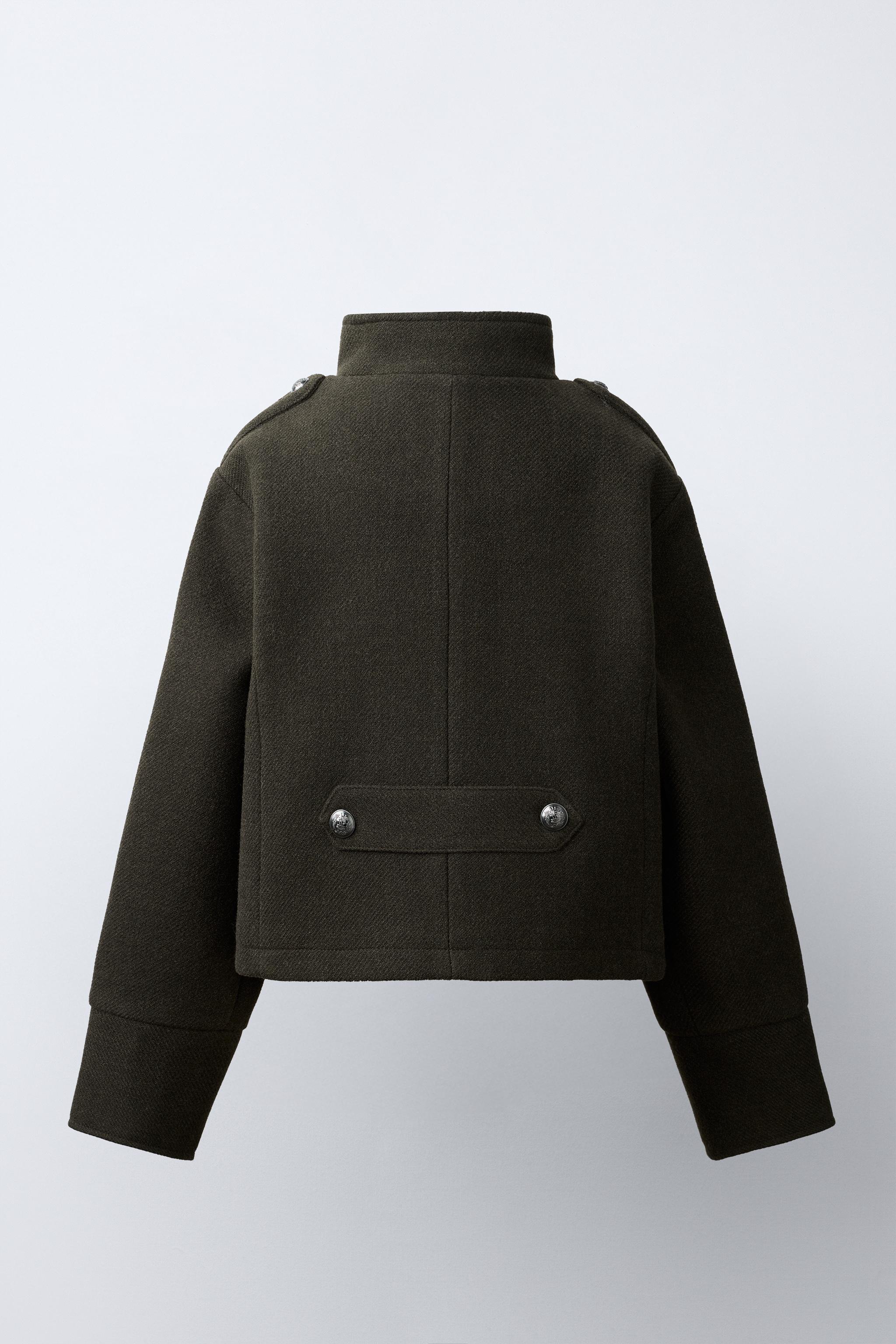 Детские куртки Zara BUTTONED WOOL-BLEND JACKET — фото 5