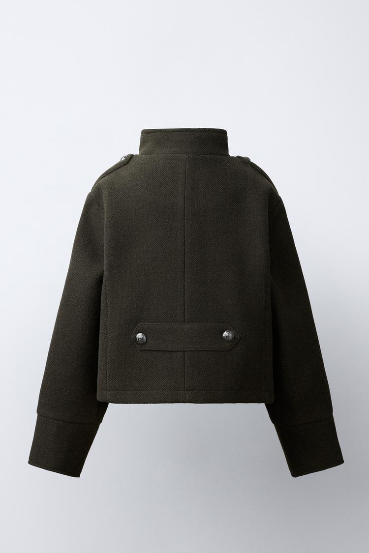 Chaqueta con botones efecto lana 8