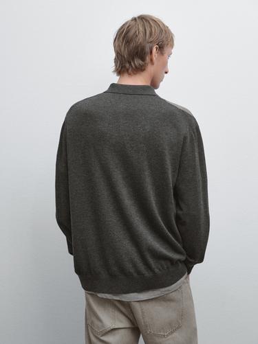 Zara Wool blend knit cardigan - Anthracite Gray