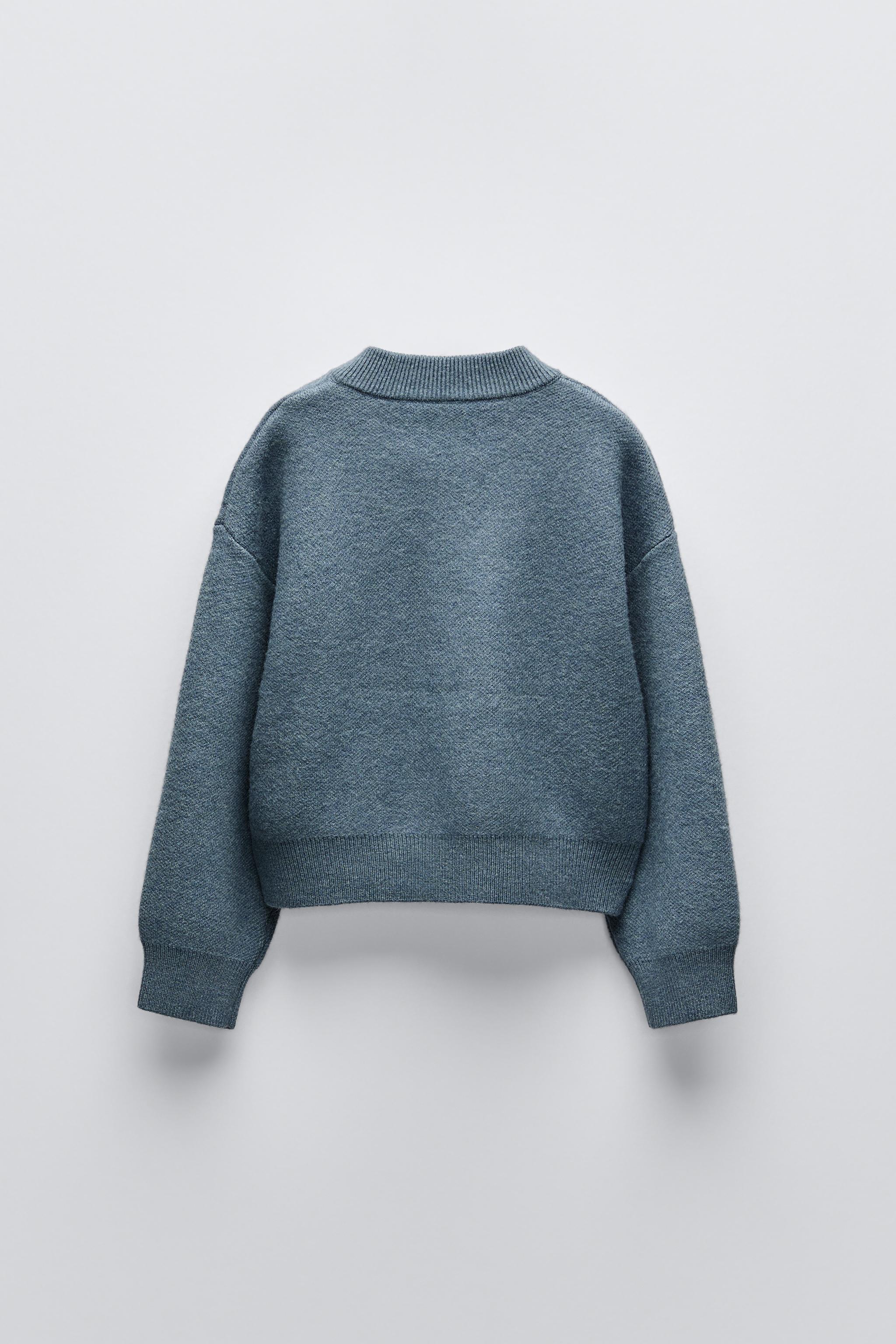 Knit zip up sweatshirt zara sale