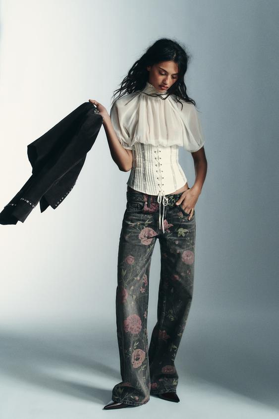 TOP CORSETERO COMBINADO - Crudo de Zara - Imagen 0