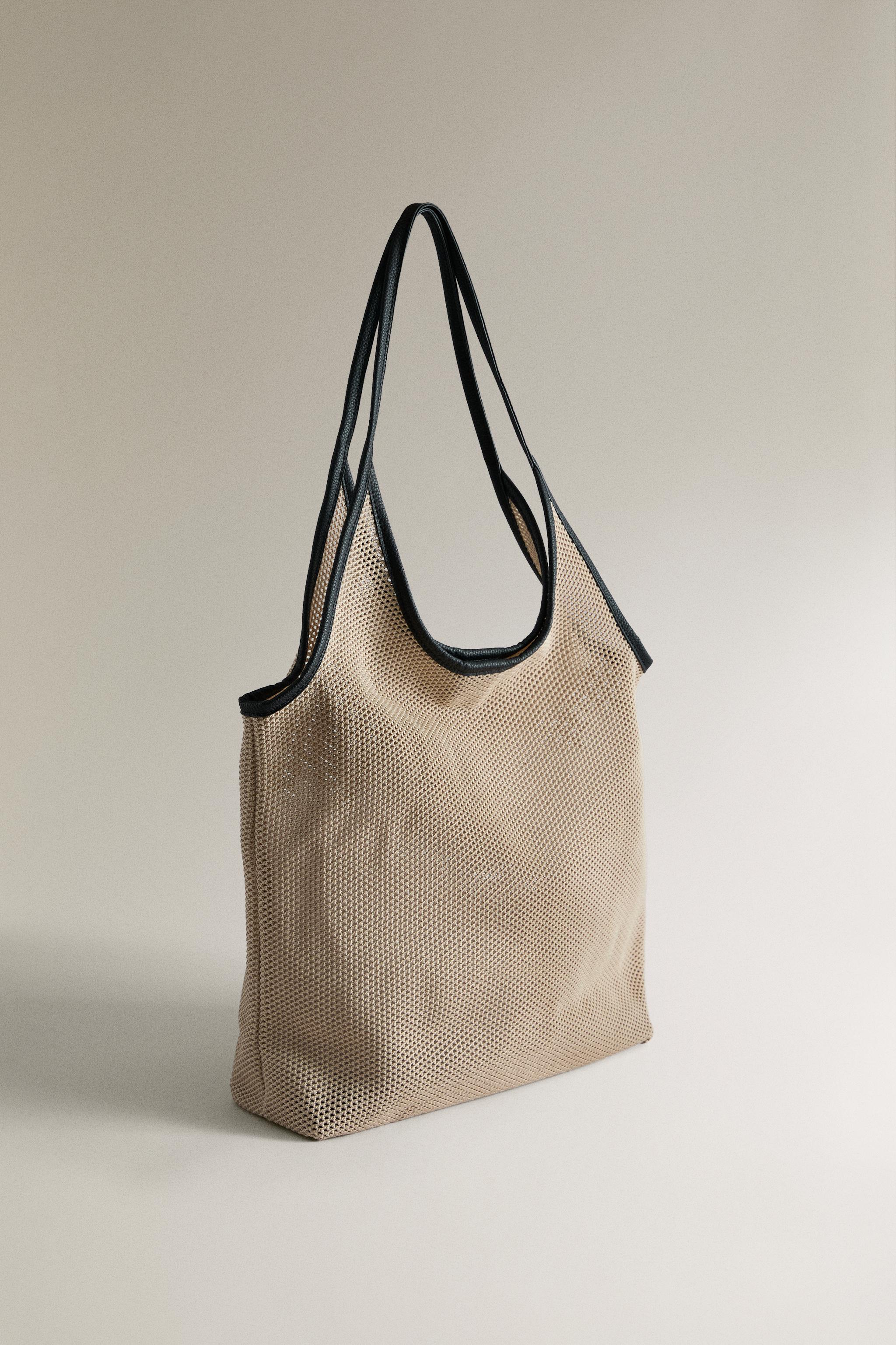 KNIT TOTE BAG — Two-tone
