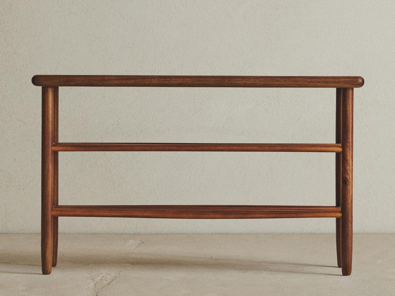 ACACIA SHOE BENCH — Brown