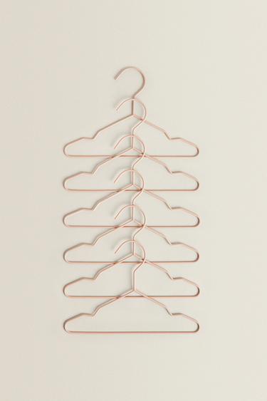 Zara PACK OF RUBBERIZED BABY HANGERS (PACK OF 6) - Pink - Image 0