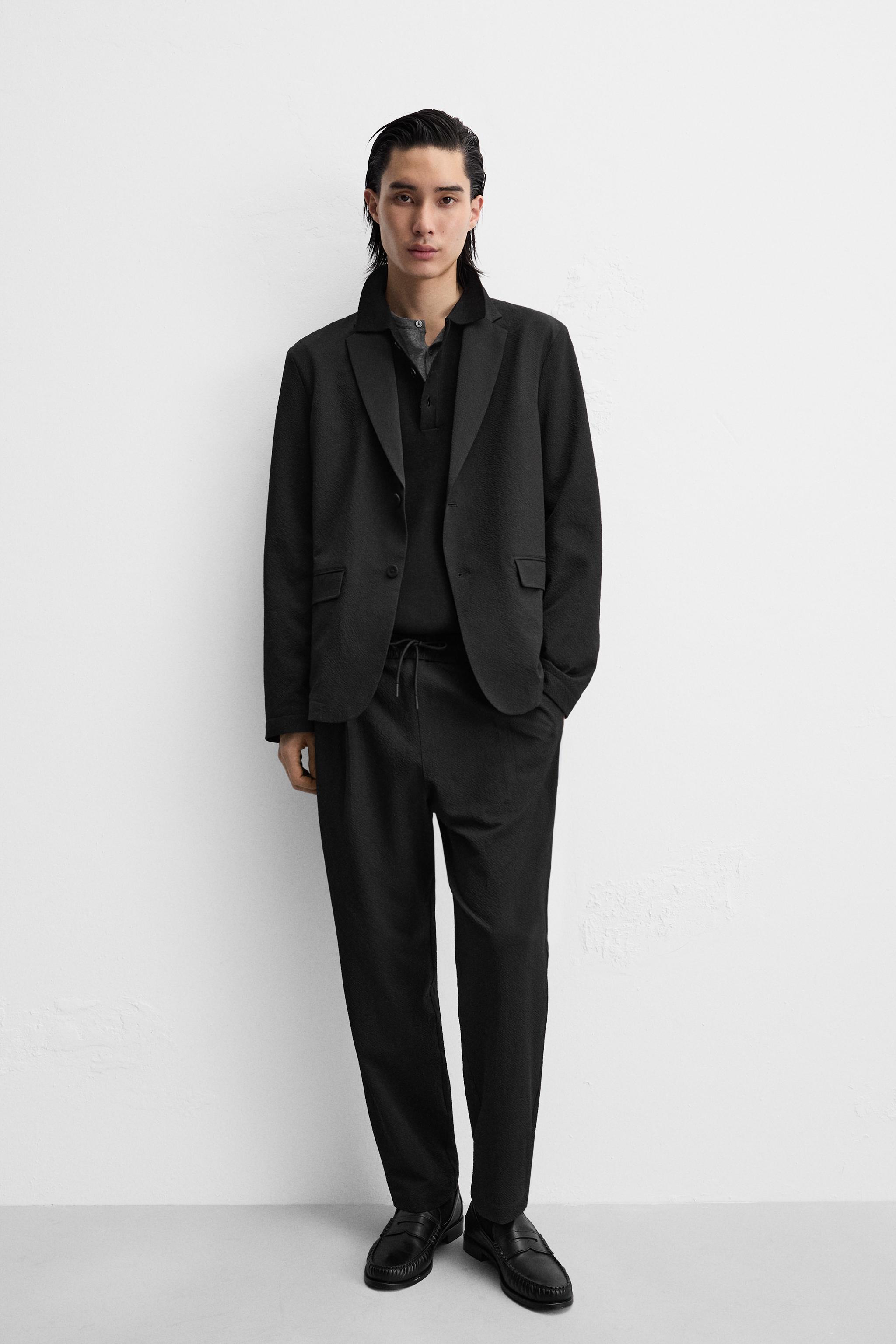 人気✨ZARA シアサッカー ジャケット 軽量 ストレッチ