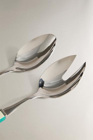 ENSEMBLE COUVERTS SALADE MANCHE RAYURES (LOT DE 2) X COLL本 - rayures de Zara - Image 1