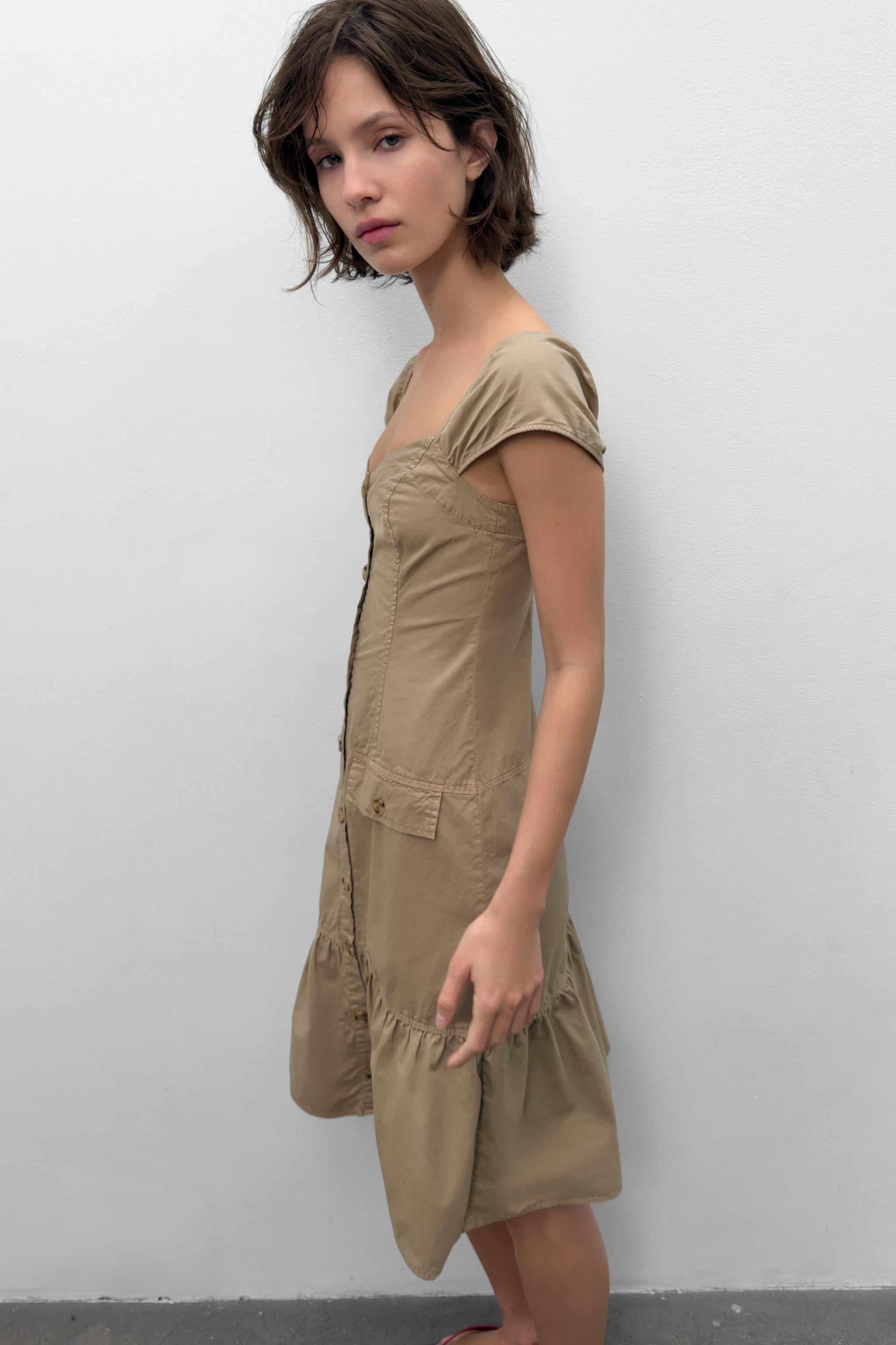 BUTTONED MIDI DRESS