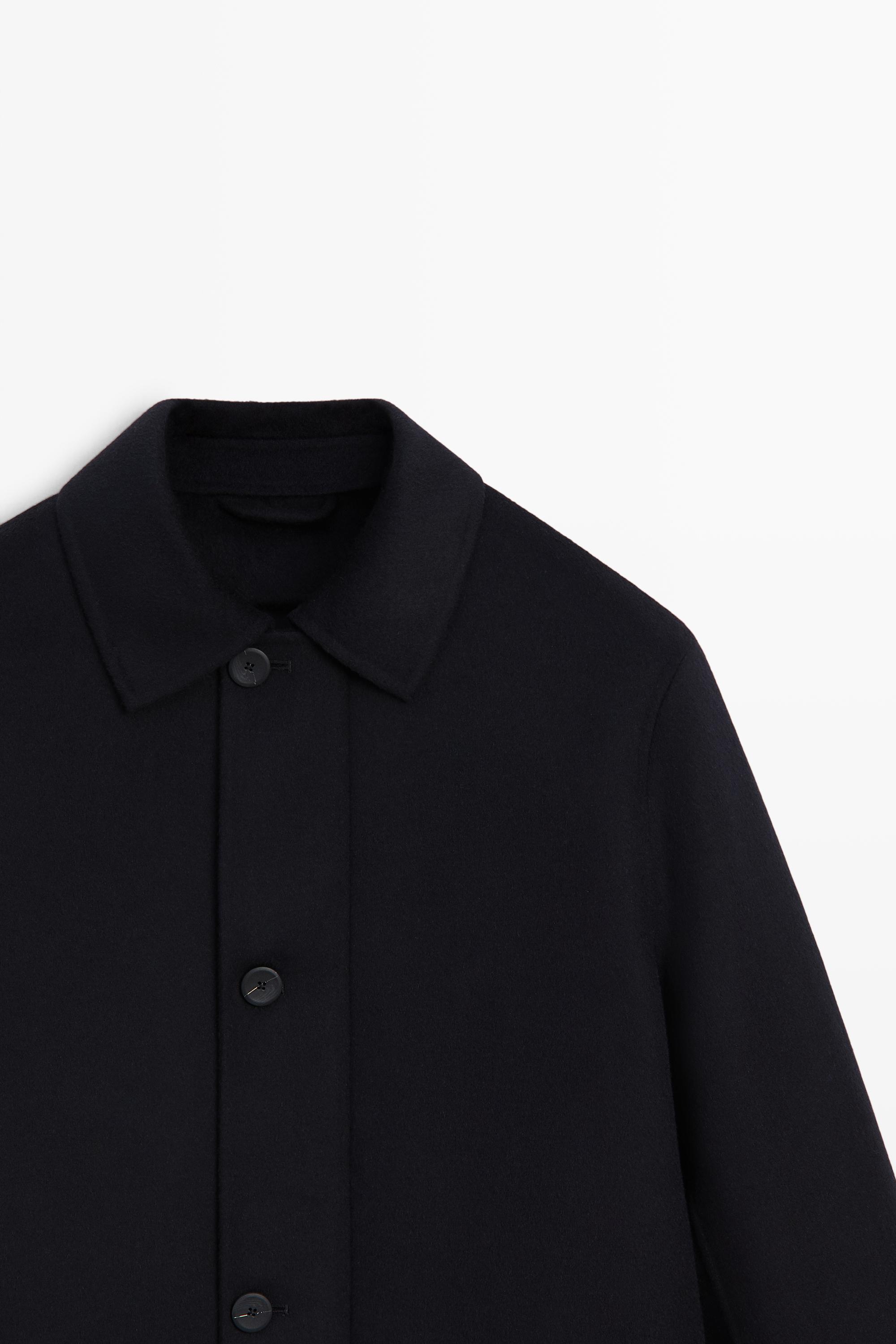 Short coat with detachable vest detail
