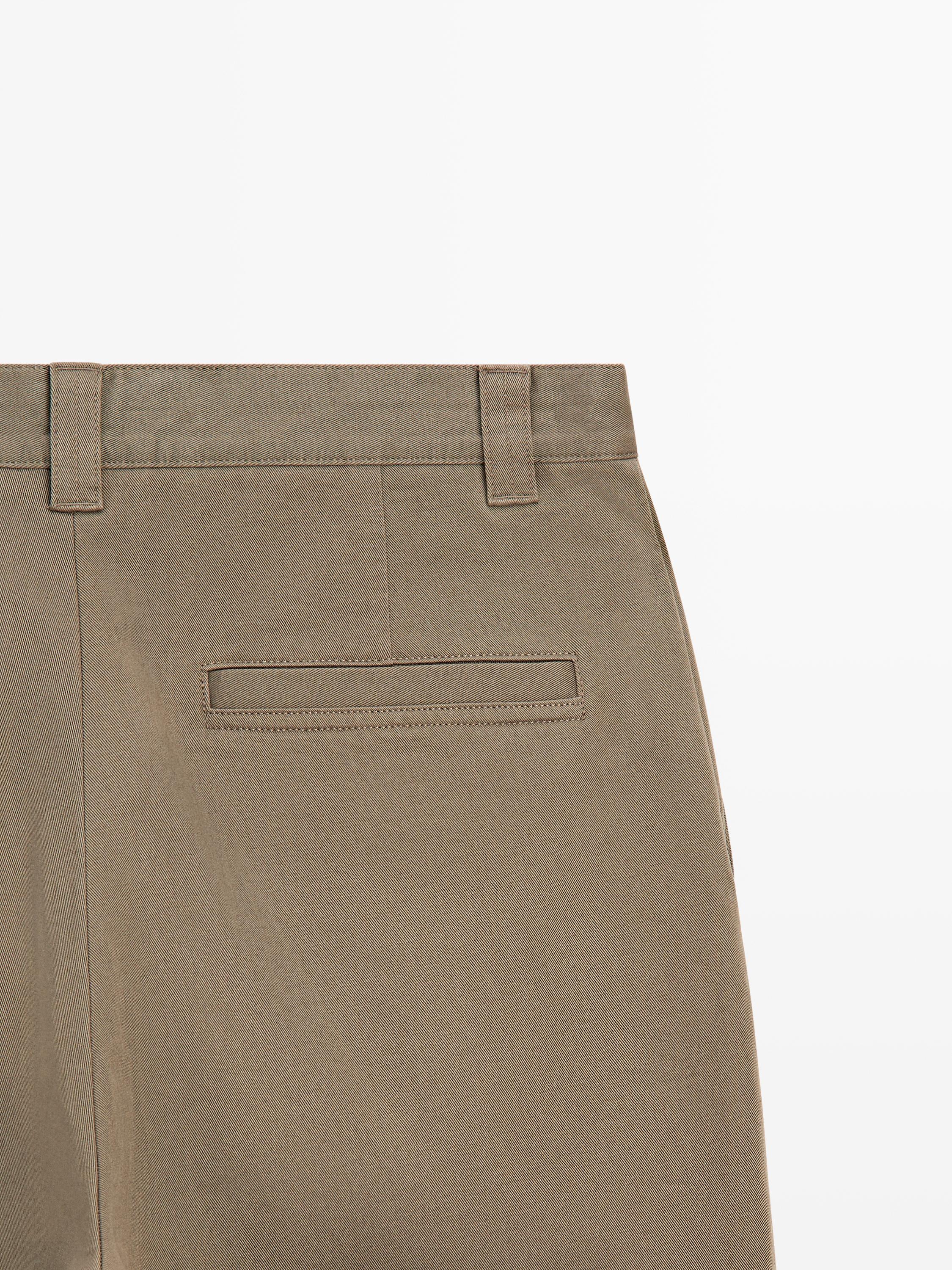 Relaxed fit cotton trousers